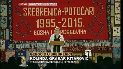 Kolinda Grabar-Kitarović na obilježavanju godišnjice genocida u Srebrenici