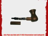 eGo-Pipe aus Holz mit JF 1453 Clearomizer und Ladeger?t