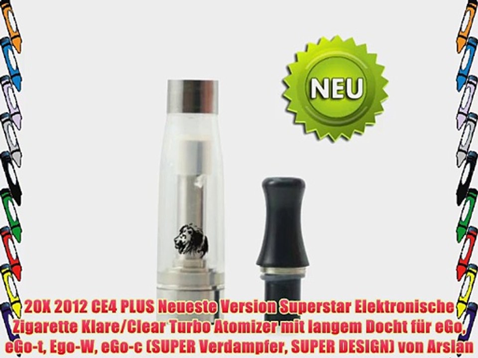20X 2012 CE4 PLUS Neueste Version Superstar Elektronische Zigarette Klare/Clear Turbo Atomizer
