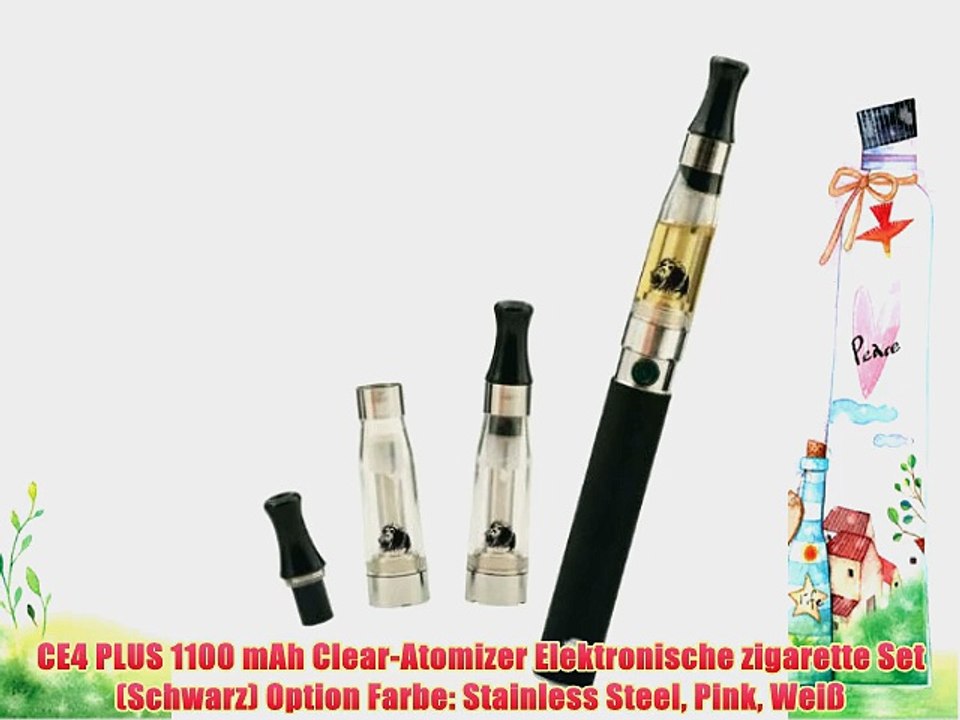 CE4 PLUS 1100 mAh Clear-Atomizer Elektronische zigarette Set (Schwarz) Option Farbe: Stainless