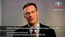 NWS: Toyota UK - Plan to repair the accelerator pedal // Plan en Toyota Reino Unido