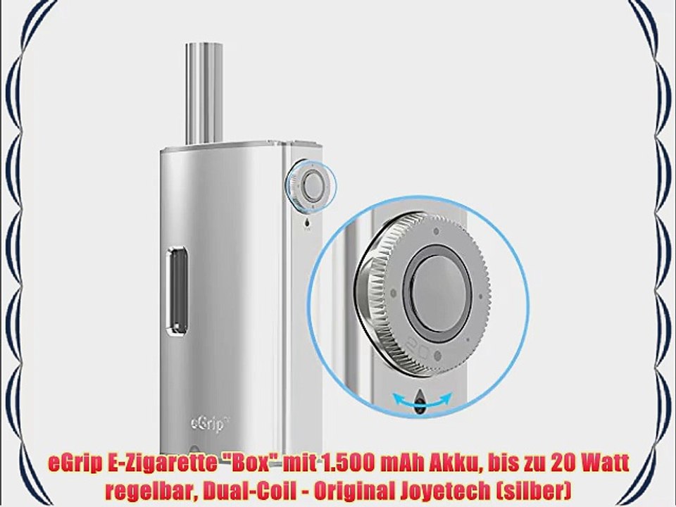 eGrip E-Zigarette Box mit 1.500 mAh Akku bis zu 20 Watt regelbar Dual-Coil - Original Joyetech