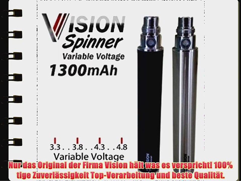 Vision Spinner eGo Akku regelbar von 33-48 V in 1300 mAh und schwarz