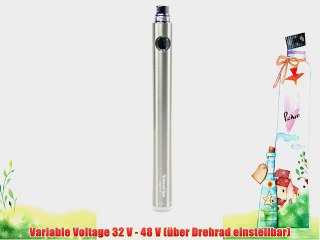 EVOD VV / Twist eGo Akku regelbar von 32-48 V in 1000 mAh Kanger (Silber (Edelstahl))