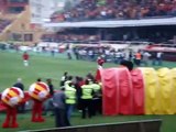 Galatasaray - fenerbahçe, Aslanlar Sahada Isınıyorlar