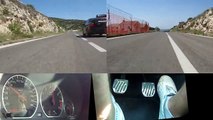 Kajza M3 E36 quad camera - Gajac-Pag D-106 best driving road - heel toe driving...Eisenmann Race