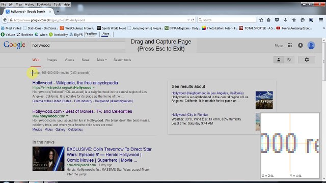 How to Take a Screenshot of Selected Area From a Web page