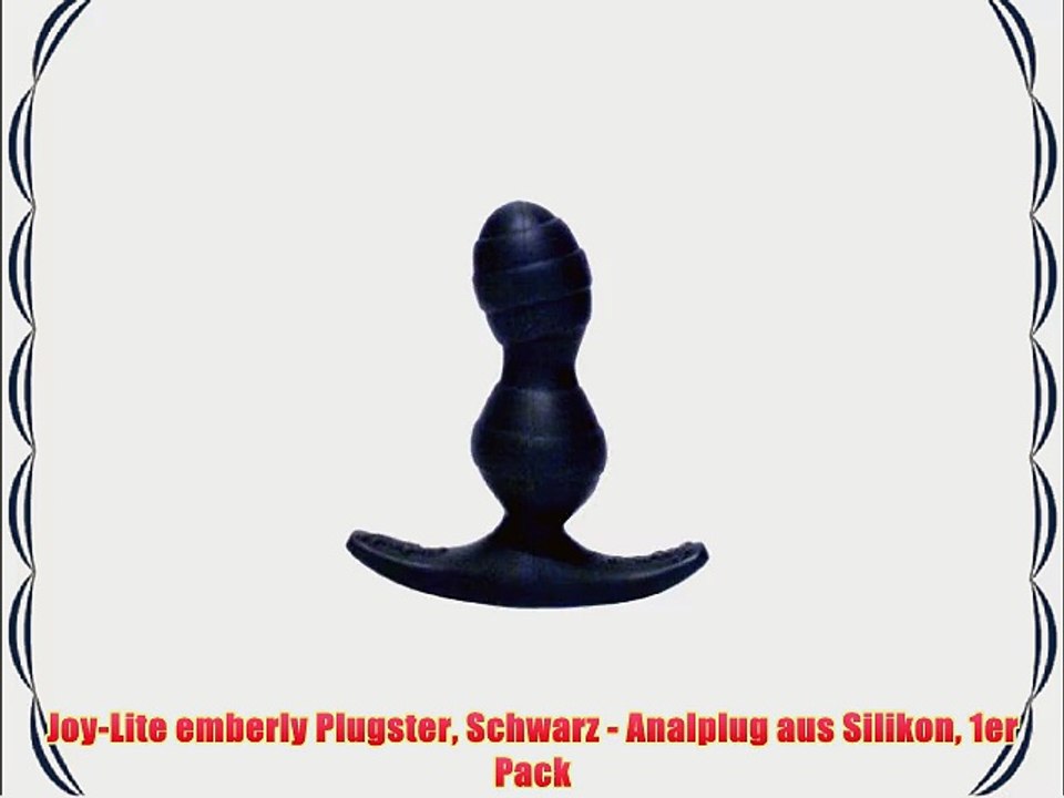 Joy-Lite emberly Plugster Schwarz - Analplug aus Silikon 1er Pack