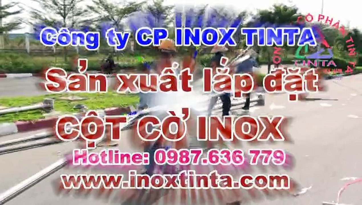 Cột cờ, Cột cờ inox, Inox tinta sản xuất cột cờ, cột cờ inox các loại