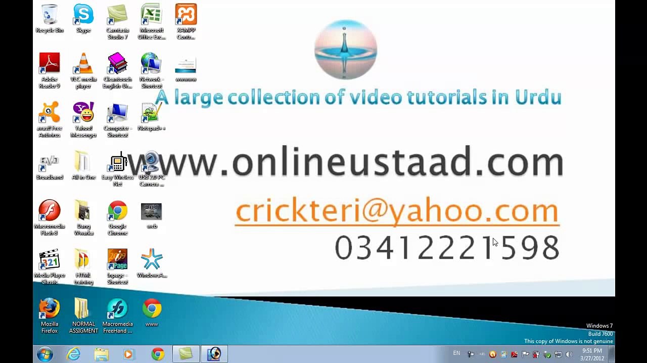 Photoshop 7.0 Graphics Tutorials in Urdu_Hindi Part 15 of 15 Project _2