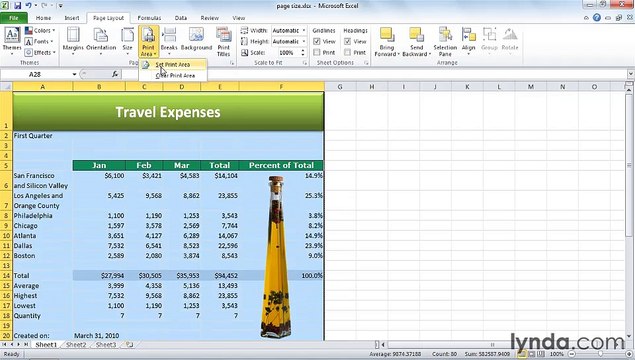 MS Excell Making the pieces fit