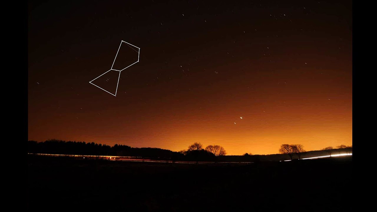Orion constellation setting