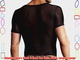 Blueline Men's Mesh V-Neck Tee Shirt Black Large/X-Large