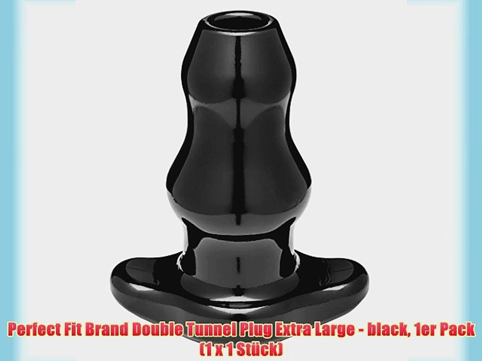 Perfect Fit Brand Double Tunnel Plug Extra Large - black 1er Pack (1 x 1 St?ck)
