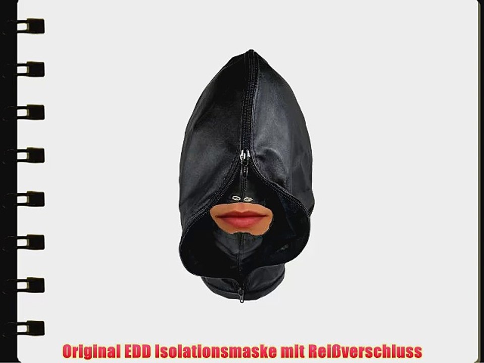Original EDD Isolationsmaske mit Rei?verschluss Sklaven Maske schwarz