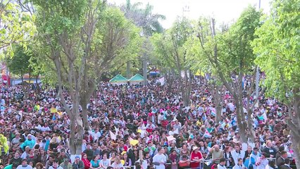 Le pape et un million de fidèles à Caacupé, Paraguay
