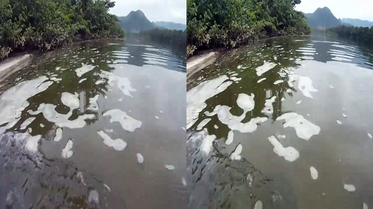Praia do Puruba em 3D, visão com óculos em terceira dimensão, Ubatuba, SP, Brazil, 1 - 3D,  (1)