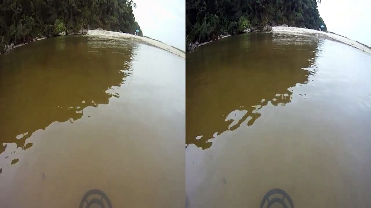 Praia do Puruba em 3D, visão com óculos em terceira dimensão, Ubatuba, SP, Brazil, 1 - 3D,  (19)