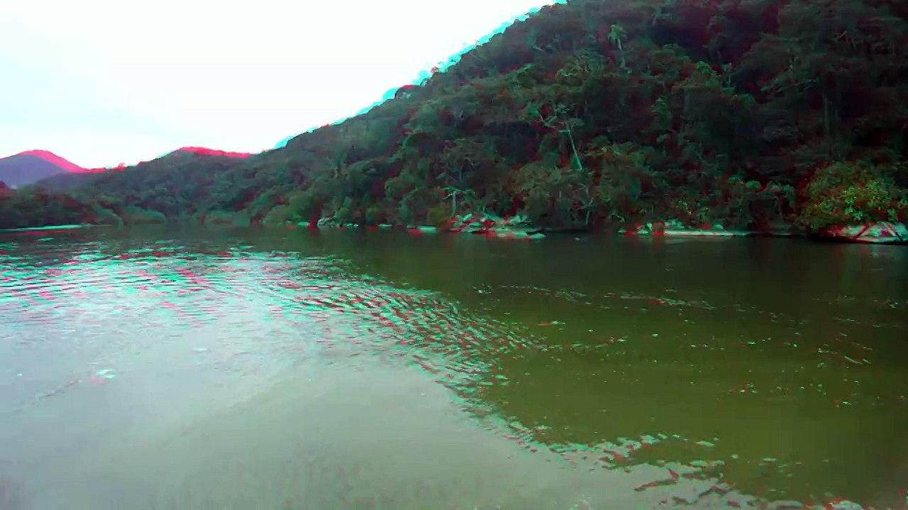Praia do Puruba em 3D, visão com óculos em terceira dimensão, Ubatuba, SP, Brazil, 1 - 3D,  (20)