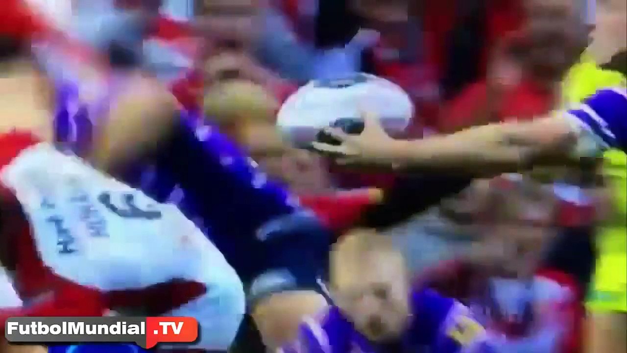 Rugby fight : Ben Flower punches Lance Hohaia in face repeatedly