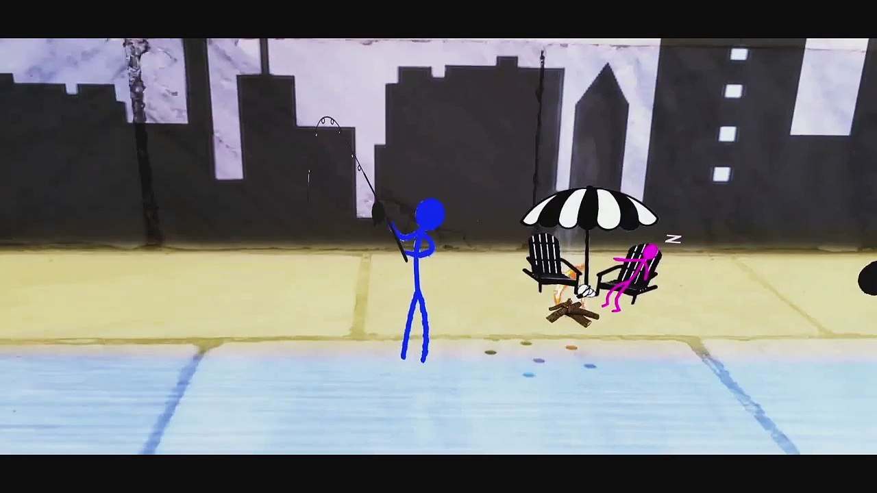 Stickman on the beach