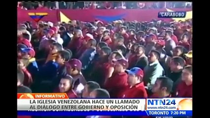 Iglesia llama al diálogo entre el Gobierno y la oposición en Venezuela