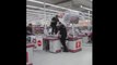 Drunk guy FAIL in supermarket - Insane
