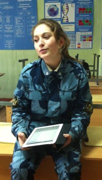 Russian soldier girl sings with amazing voice!