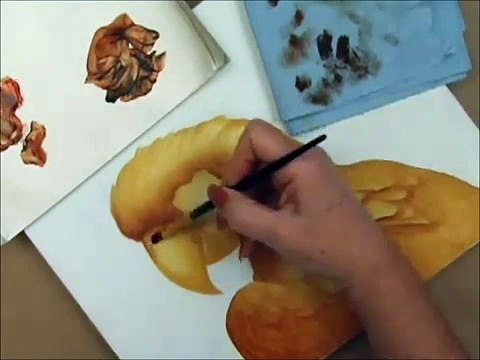 How to Paint A Parrot: Acrylic Painting Techniques: Painting Red Birds