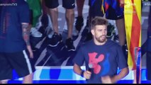 Gerard Pique trolls Cristiano Ronaldo hard during Barcelona treble celebrations