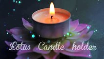 LOTUS CANDLE HOLDER from Polymer clay, polymer clay flowers, 软陶, ポリマークレイ, Полимерная Глина