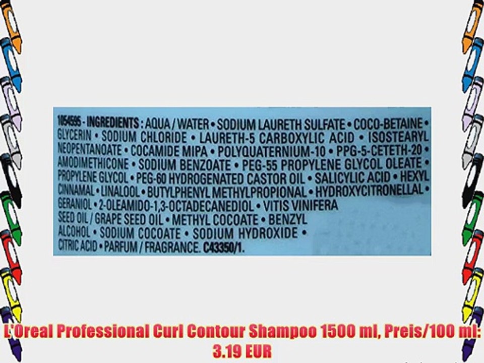 L'Oreal Professional Curl Contour Shampoo 1500 ml Preis/100 ml: 3.19 EUR