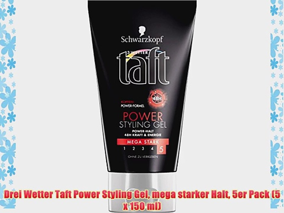 Drei Wetter Taft Power Styling Gel mega starker Halt 5er Pack (5 x 150 ml)