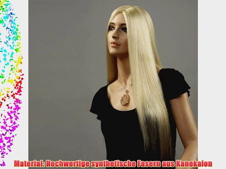 Songmics Neu Per?cke Haar Wigs Weiblich Blond Glatt Lang 66 cm WFS066