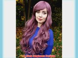 Prettyland C668 - 70cm Pflaume Violett gewellte Gerade Pony Lolita Alltag Volumen lange Per?cke