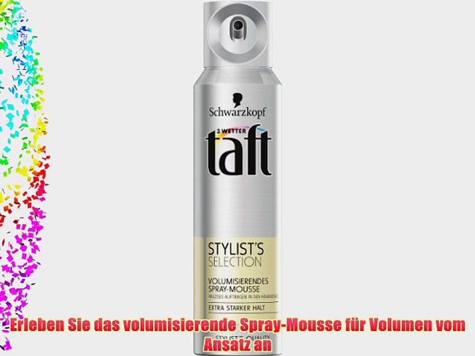 Drei Wetter Taft Stylist's Selection Volumisierendes Spray-Mousse extra starker Halt 6er Pack