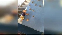 Video Cute - Elle ne sait pas encore marché qu'elle grimpe déjà comme une pro
