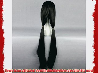 Anime Wig 39.4 100cm DATE A LIVE Tokisaki Kurumi Black Long Wig Women Hair Wig  Wig Cap