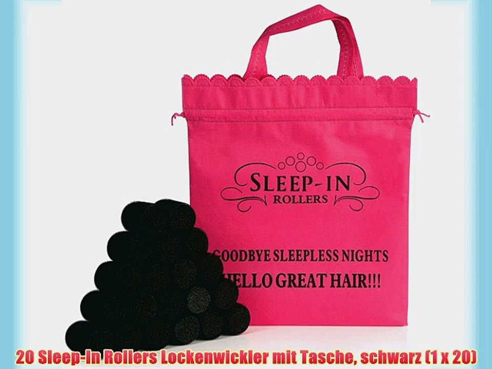 20 Sleep-In Rollers Lockenwickler mit Tasche schwarz (1 x 20)