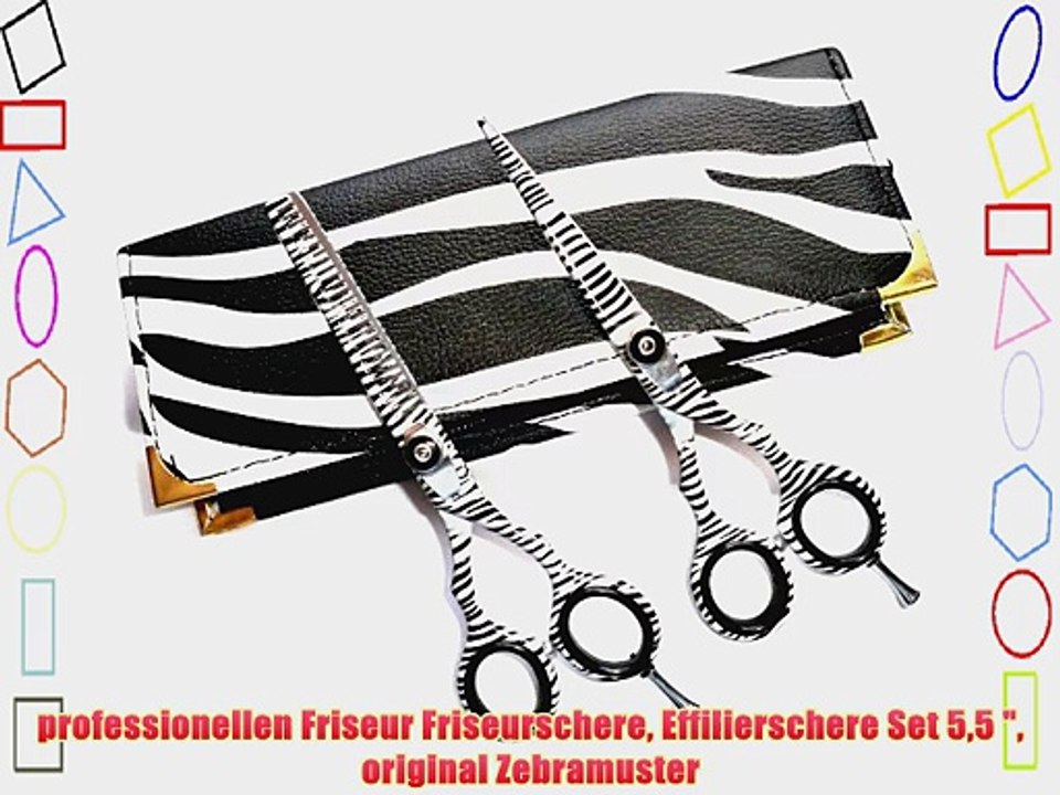 professionellen Friseur Friseurschere Effilierschere Set 55  original Zebramuster