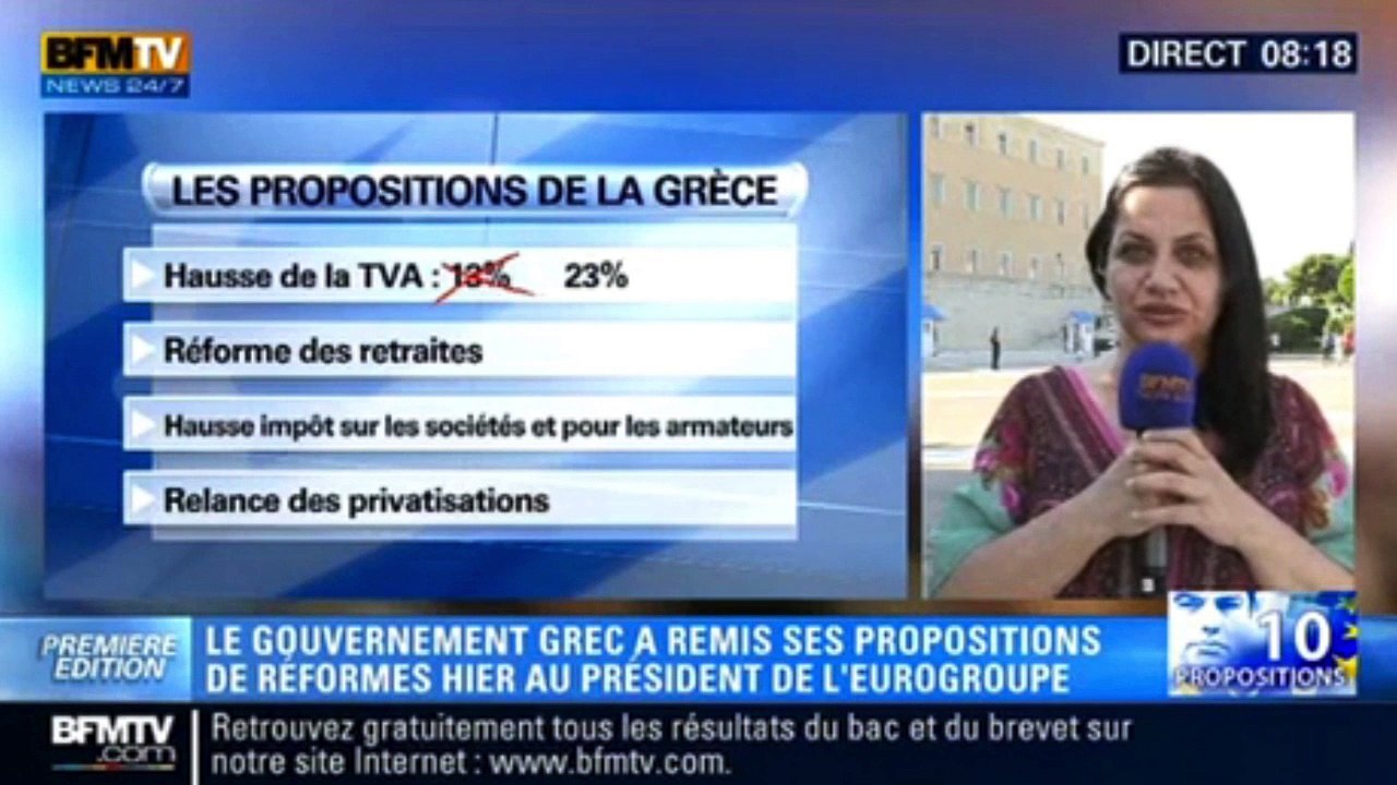 BFMTV et sa  propagande  sur la Grèce critiquées en direct par une invitée