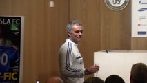 Champagne Jose! Mourinho celebrates birthday with journalists