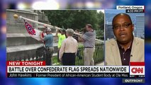 Black Confederate Flag Supporter Says 'I Will Not Turn My Back'