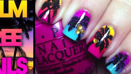 Palm Tree Nail Art