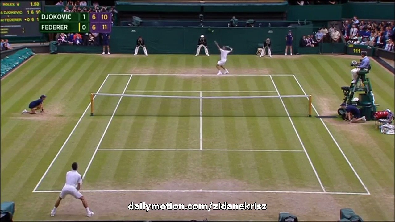 Federer Fantastic Set Point (2nd Set) | Novak Djokovic v. Roger Federer  12.07.2015 Wimbledon Final - video Dailymotion