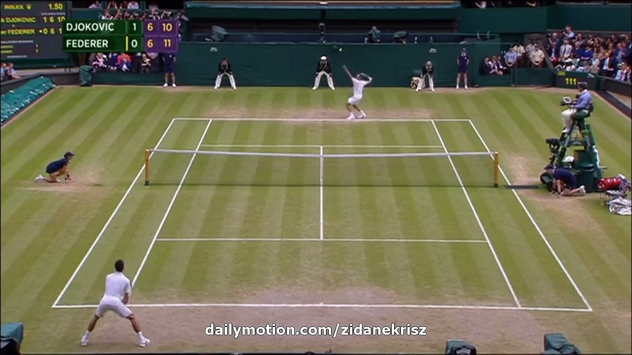 Federer Fantastic Set Point (2nd Set) | Novak Djokovic v. Roger Federer 12.07.2015 Wimbledon Final