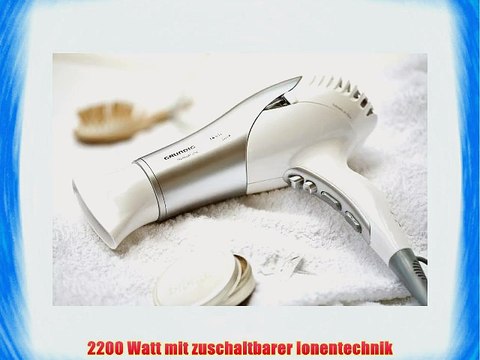 Grundig HD 8780 Ionen-Familien-Haartrockner (2200 Watt) wei?-silber