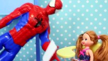 Frozen Kids Barbie Dolls Get Spiderman Teacher & Learn to Not Be Copycats by DisneyCarToys