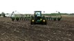 John Deere 8200 tractor folds up John Deere 24 row planter