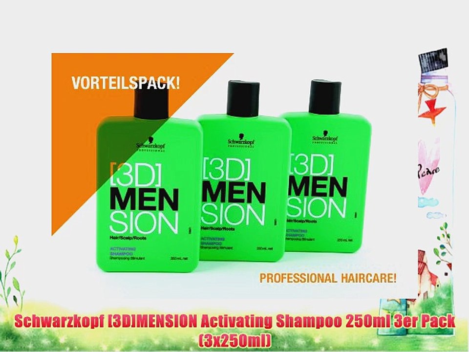 Schwarzkopf [3D]MENSION Activating Shampoo 250ml 3er Pack (3x250ml)